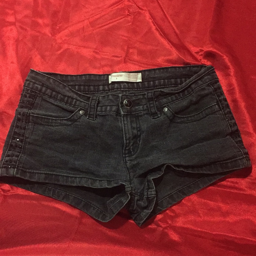 Black Jean shorts